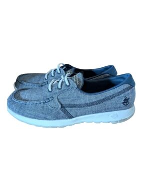 Skechers On The Go Navy Slip Ons Walking Sneakers Size 6.5